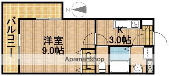 CYNTHIA山下(1K/3階)の間取り写真