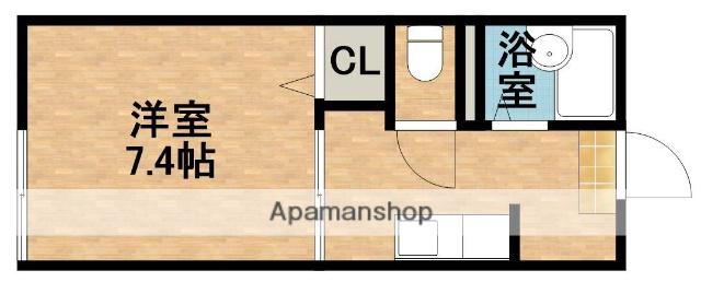 プリムローズA(1K/1階)の間取り写真