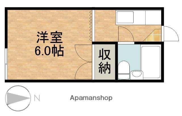 河合コーポA(1K/2階)の間取り写真