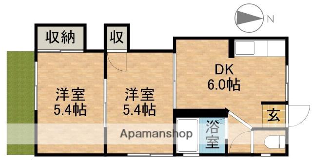 シャトレオーズ舞阪(2DK/1階)の間取り写真