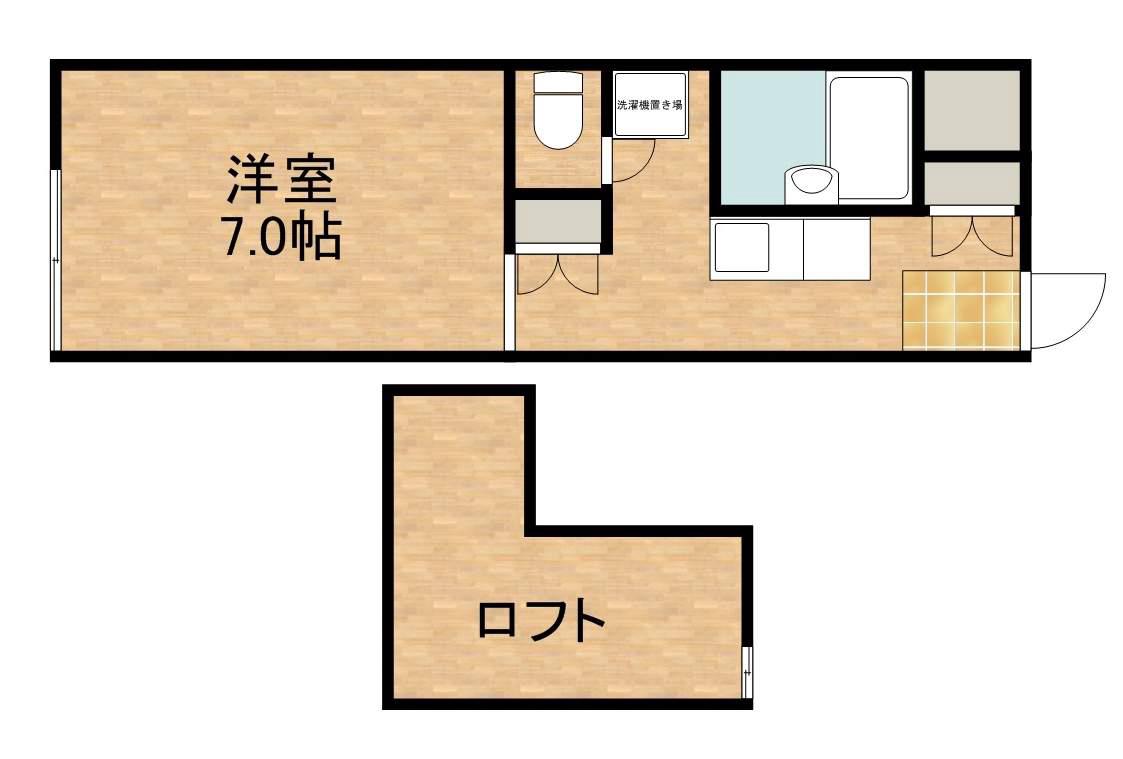 DOLCE(ワンルーム/1階)の間取り写真