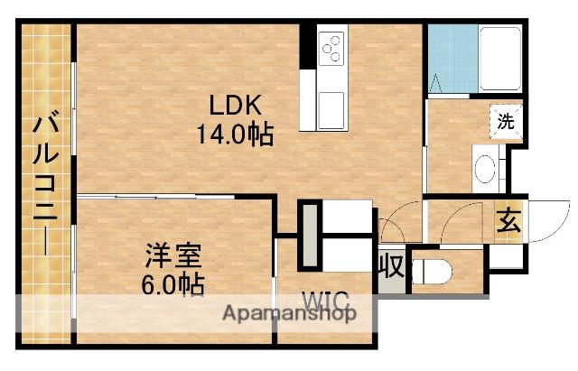 ロゼッタ和合(1LDK/5階)の間取り写真