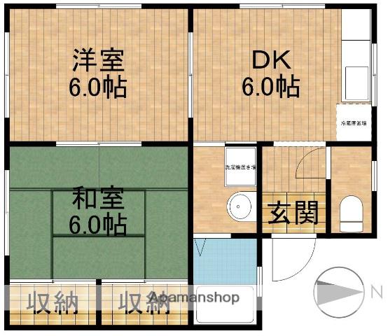 プレジールSY(2DK/1階)の間取り写真