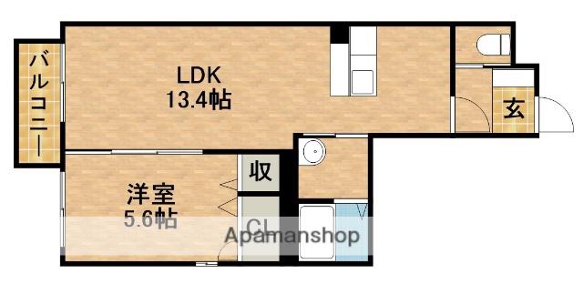 オリンピア(1LDK/1階)の間取り写真
