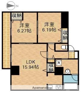 TRIBUTE(2LDK/9階)の間取り写真