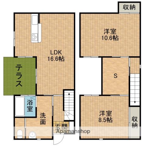 ビアンヌール布橋二丁目キャレブラン(2SLDK)の間取り写真