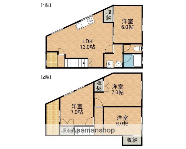 東海道本線 浜松駅 バス乗車時間：27分 追分バス停で下車 徒歩5分 2階建 築31年(4LDK)の間取り写真