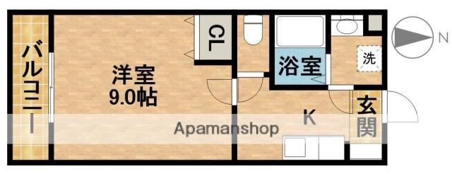 エス・トゥ・ディオ(1K/1階)の間取り写真