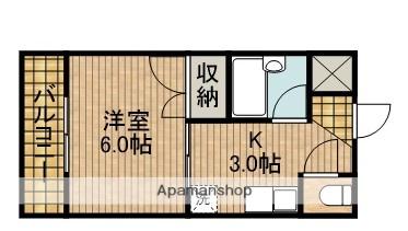 コーポラス・フジ(1K/2階)の間取り写真