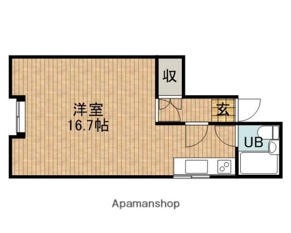 柴田ビル(ワンルーム/3階)の間取り写真