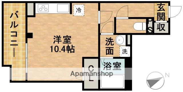 マモリエ(ワンルーム/3階)の間取り写真