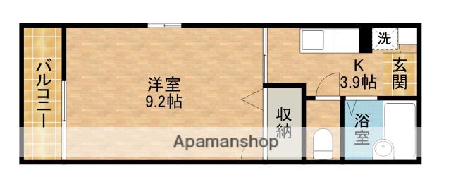 ハイツFLORALⅡ(1K/1階)の間取り写真