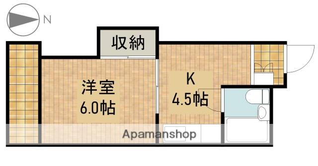 ノースアイランドマンション(1K/4階)の間取り写真