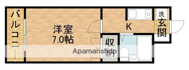 シャトレ富塚A(1K/2階)の間取り写真
