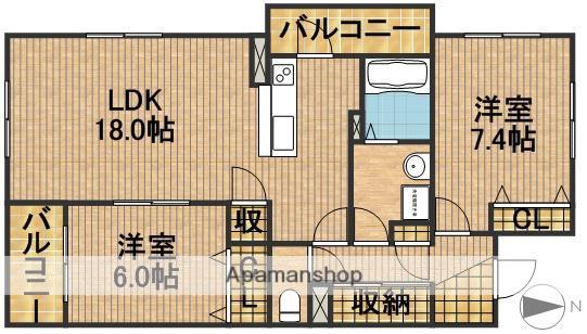 リンボックF(2LDK/3階)の間取り写真