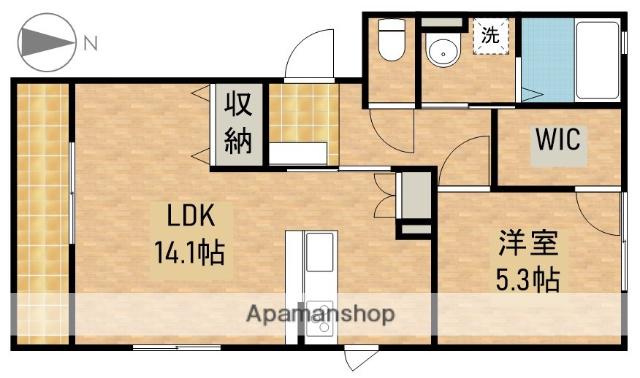 STELLA(1LDK/1階)の間取り写真
