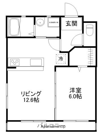 ディアコート橋羽(1LDK/4階)の間取り写真