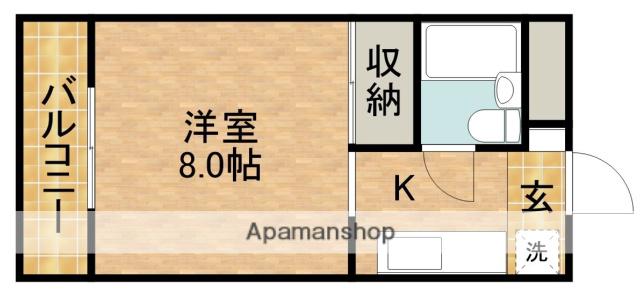 ワイズコレクトA(1K/2階)の間取り写真