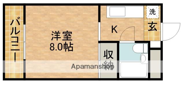 ワイズコレクトA(1K/2階)の間取り写真