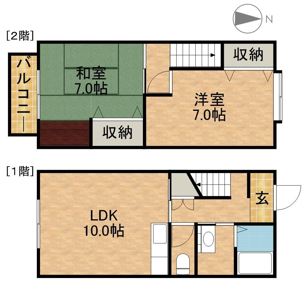 クレベール鈴大(2LDK)の間取り写真