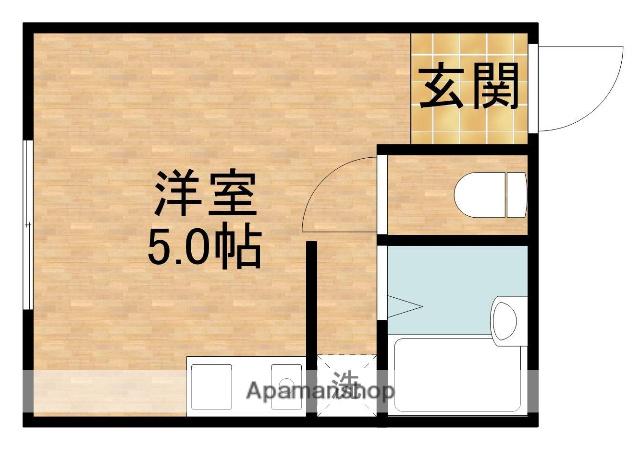 JULY相生(ワンルーム/1階)の間取り写真