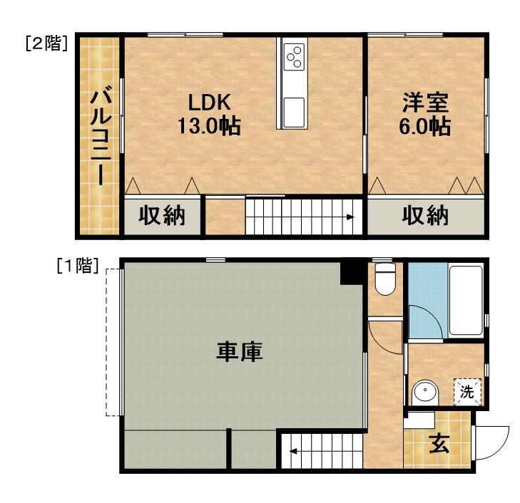 シン・グリーンコーポ(1LDK)の間取り写真