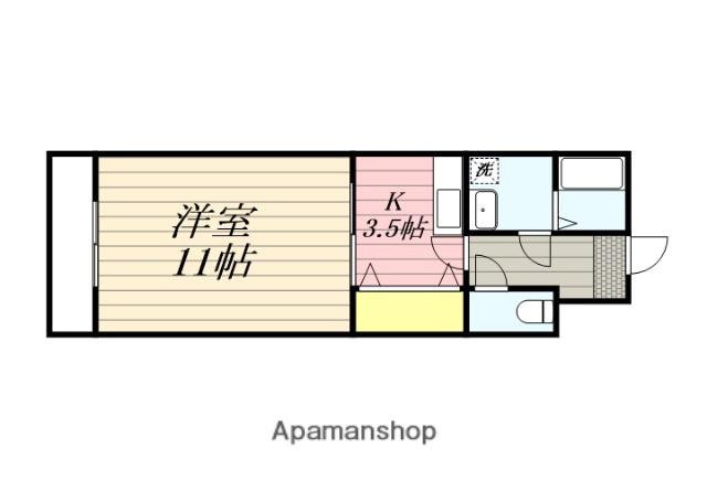 リアライズ掛川Ⅲ(1K/5階)の間取り写真