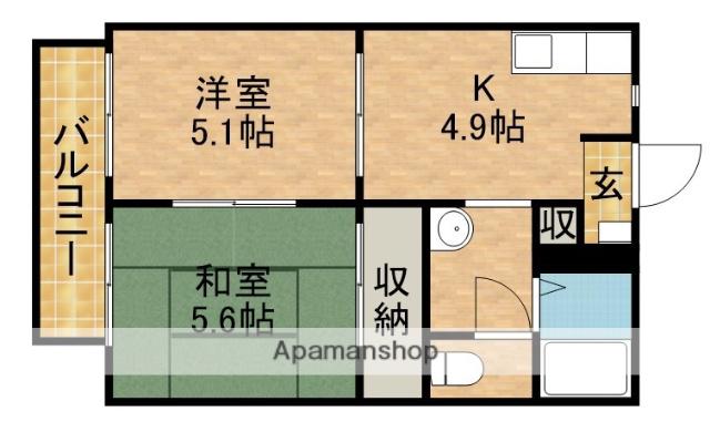 桜通 C(2K/2階)の間取り写真