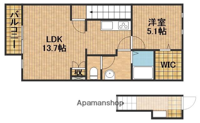 グランリジェール(1LDK/2階)の間取り写真
