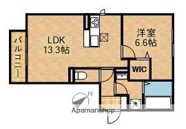 リュミエール(1LDK/1階)の間取り写真