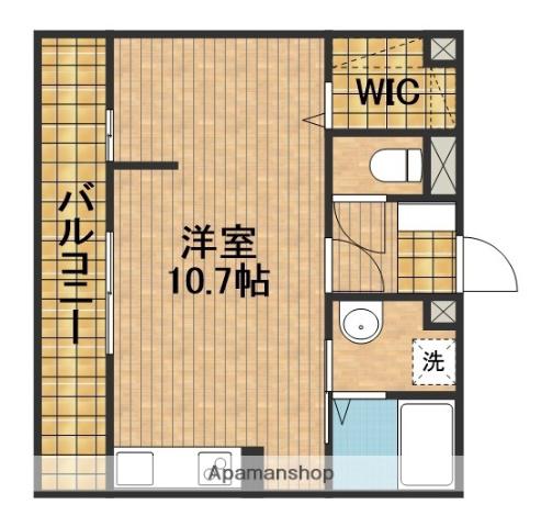 クレシア(ワンルーム/1階)の間取り写真