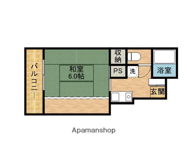 サニー高岡Ⅰ(1K/2階)の間取り写真