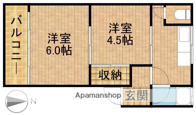 Jシーダ(2K/2階)の間取り写真