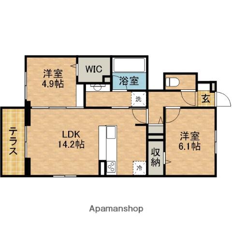 LEMONNIE(2LDK/1階)の間取り写真