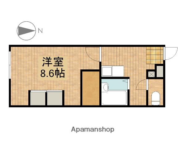 アリエッタ延久Ⅱ(1K/1階)の間取り写真