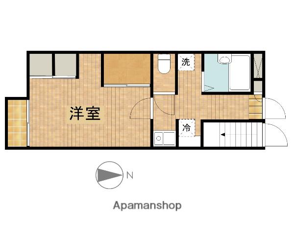 アリエッタ延久Ⅲ(1K/1階)の間取り写真