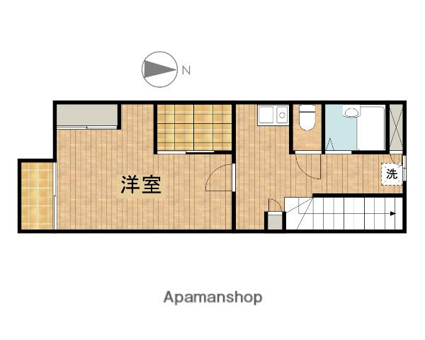 アリエッタ延久Ⅲ(1K/2階)の間取り写真