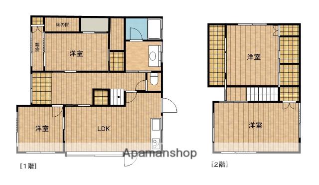 静岡県磐田市 2階建 築43年(4LDK)の間取り写真