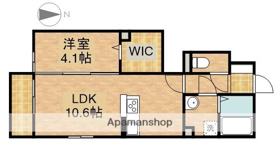 東海道本線 浜松駅 バス乗車時間：34分 北島町バス停で下車 徒歩4分 2階建 新築(1LDK/1階)の間取り写真