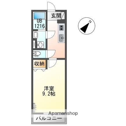 スイートテラス寺島町(1K/2階)の間取り写真