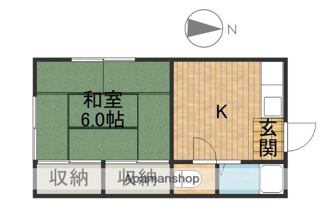 コーポ中沢(1K/2階)の間取り写真