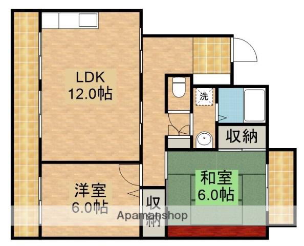 パールマンションITO(2LDK/2階)の間取り写真