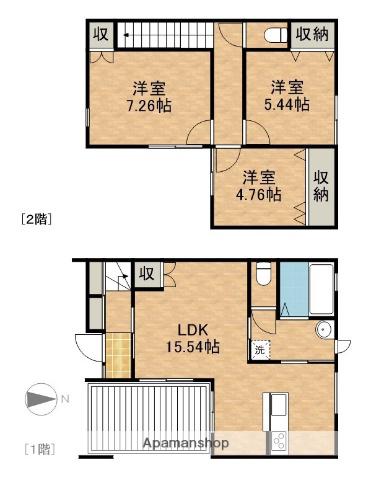 東海道本線 浜松駅 バス乗車時間：16分 東彦尾バス停で下車 徒歩11分 2階建 新築(3LDK)の間取り写真