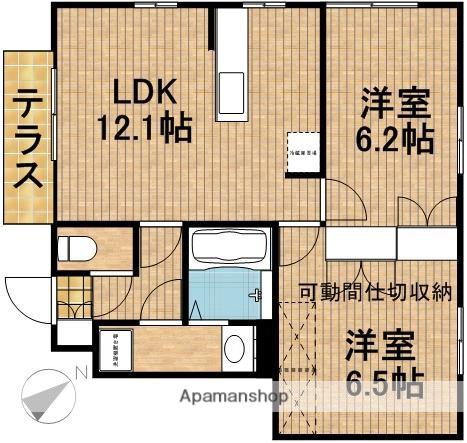コンフォルト カーサ(2LDK/1階)の間取り写真