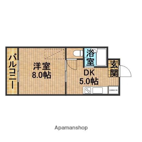 グリーンベルⅡ(1DK/3階)の間取り写真