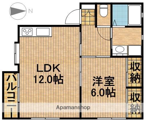 フローラル(1LDK/2階)の間取り写真
