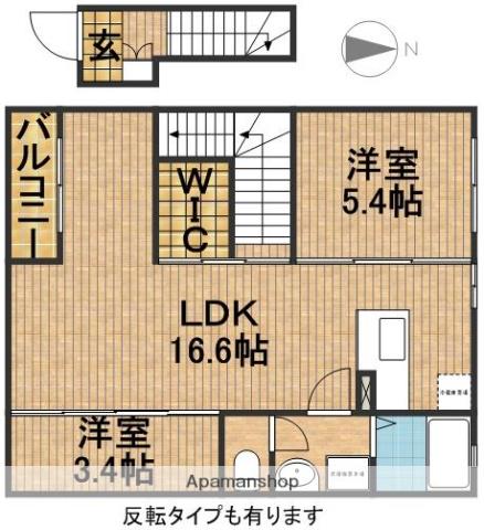 ジュビリアン(2LDK/2階)の間取り写真