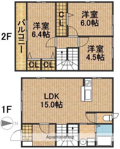 シャイニー(3LDK)の間取り写真