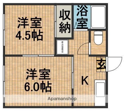 DCハイツⅠ(2K/1階)の間取り写真