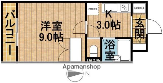 ストーク8(1K/3階)の間取り写真